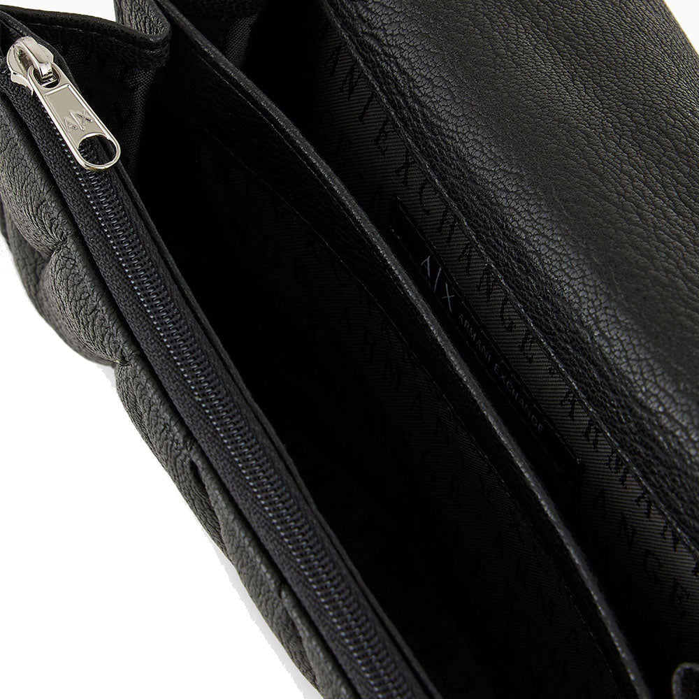 ARMANI EXCHANGE Damen-Mini-Clutch mit Schultergurt in Schwarz