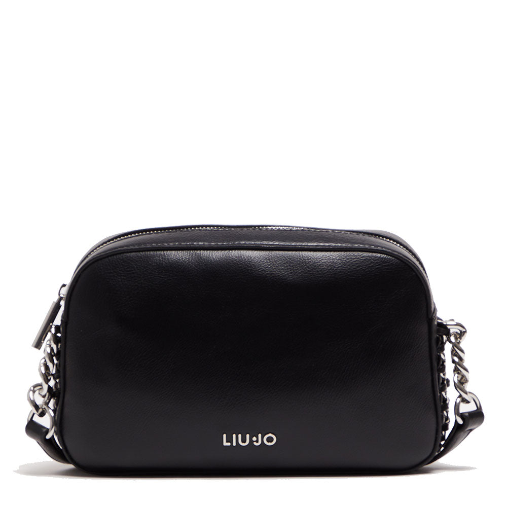 LIU JO Schwarze Damen-Umhängetasche mit Ketten