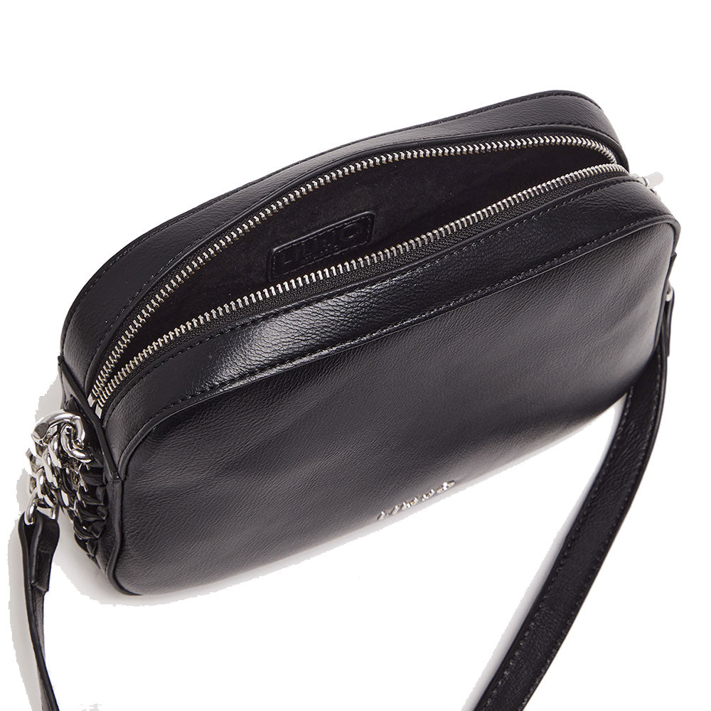 LIU JO Schwarze Damen-Umhängetasche mit Ketten