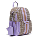 LIU JO Damenrucksack aus Stoff mit teddyfarbenem Jacquard-Logo