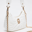 Hobo Bag con Tracolla LIU JO Better Trapuntata Off White con Charm