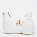 Hobo Bag con Tracolla LIU JO Better Trapuntata Off White con Charm