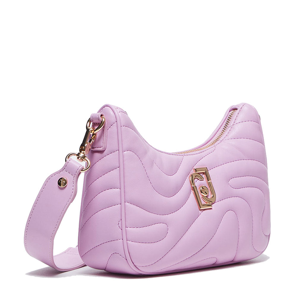 Hobo-Tasche mit Schultergurt LIU JO Better Lavendelrosa gesteppt mit Charme