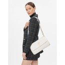 LIU JO Better Damen-Umhängetasche, gesteppt, cremefarben, mit Charme