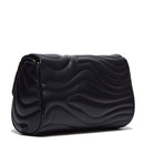 LIU JO Better Black Quilted Damen-Umhängetasche mit Anhänger