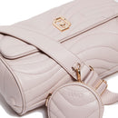 LIU JO Better Damen-Umhängetasche, gesteppt, antikrosa, mit Anhänger