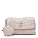 LIU JO Better Damen-Umhängetasche, gesteppt, antikrosa, mit Anhänger
