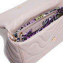 LIU JO Better Damen-Umhängetasche, gesteppt, antikrosa, mit Anhänger