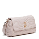 LIU JO Better Damen-Umhängetasche, gesteppt, antikrosa, mit Anhänger