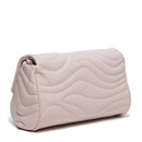 LIU JO Better Damen-Umhängetasche, gesteppt, antikrosa, mit Anhänger