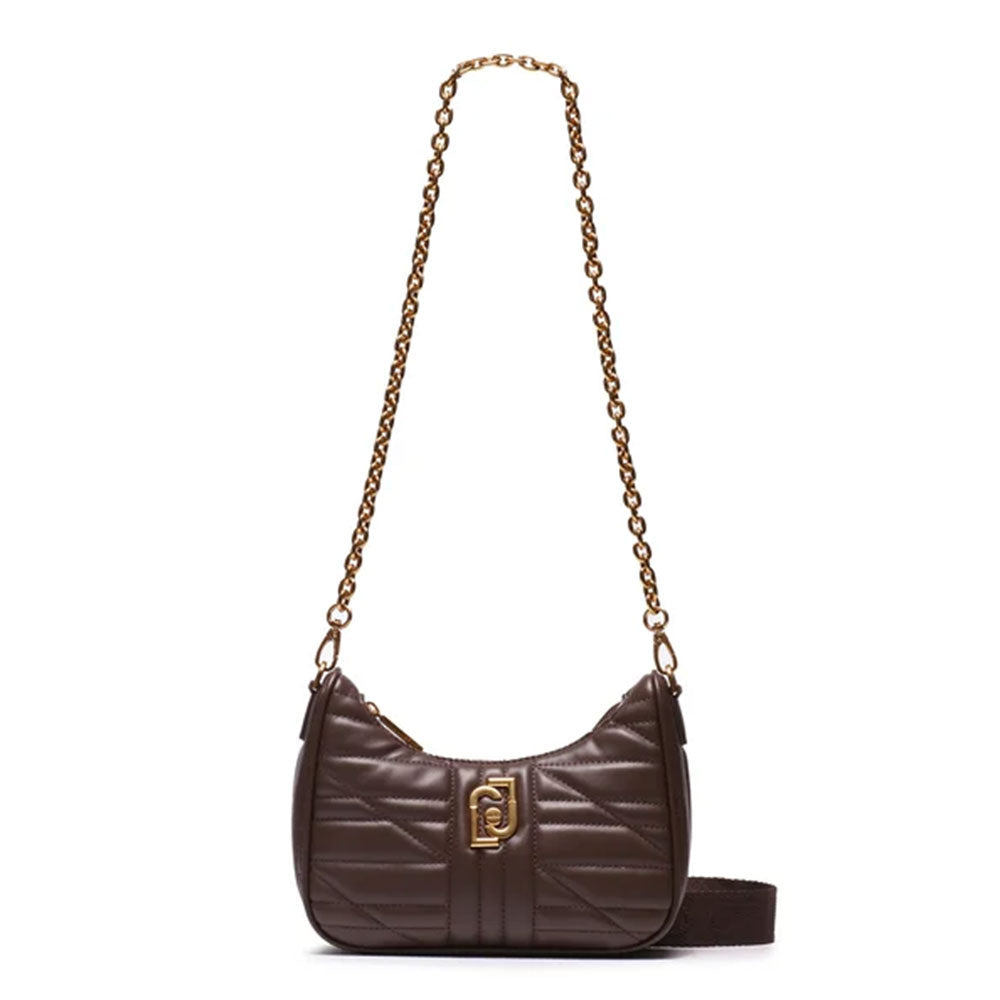 Damen Hobo Umhängetasche LIU JO Ökologisch nachhaltige Matelassè Farbe Moro Light