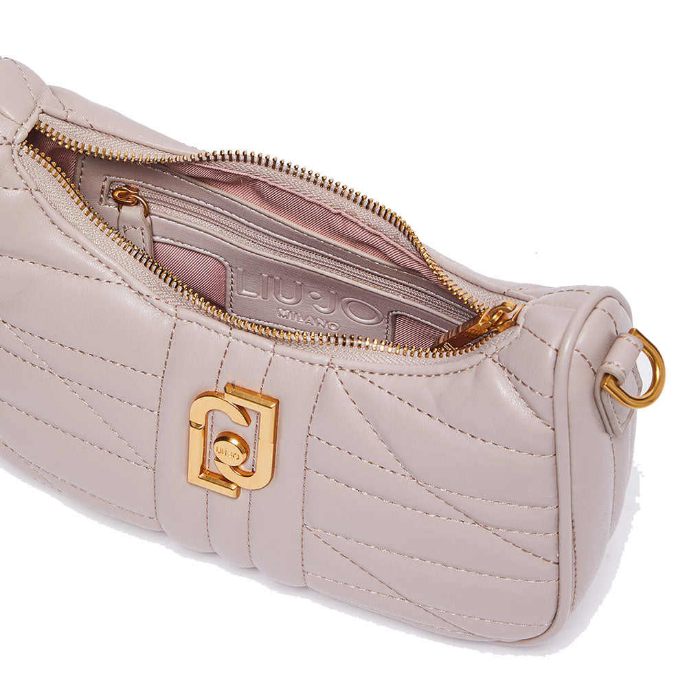 Borsa A Tracolla Liu Jo Donna - Modello Mezzaluna In Nylon, Nero - Foto 7