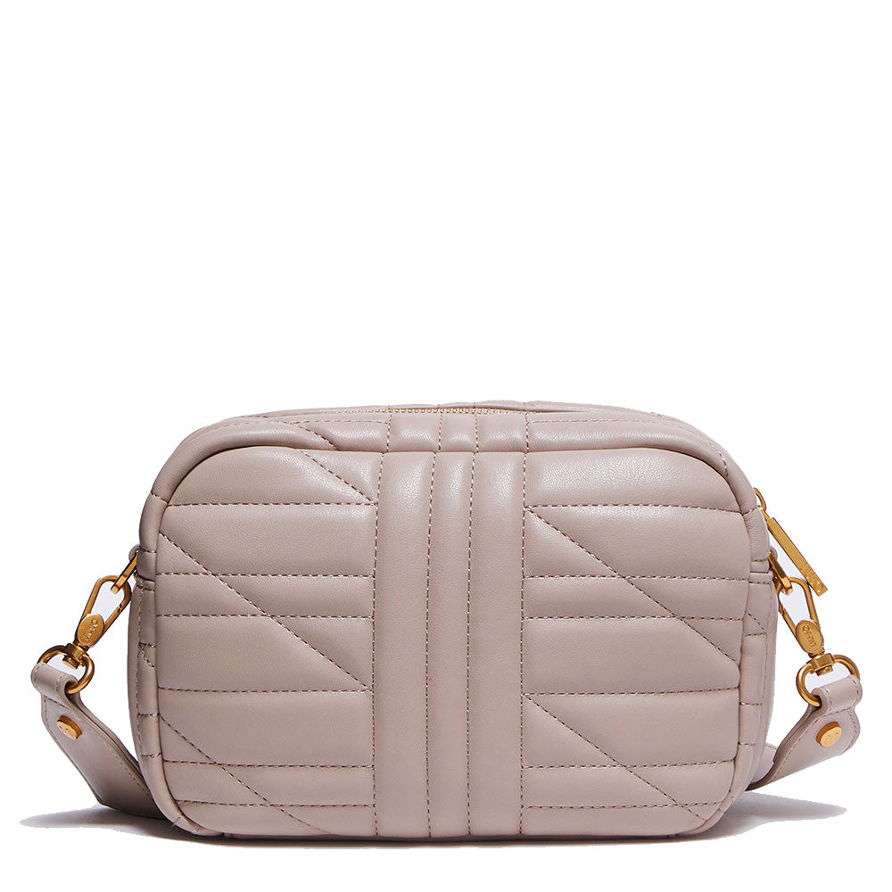 LIU JO Öko-nachhaltige Matelassè Beige Damen-Umhängetasche AF3125