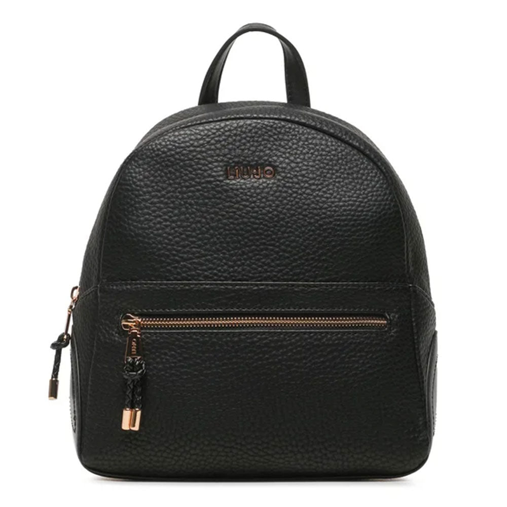 LIU JO Better Damen-Rucksack, umweltfreundlich, getrommelt, Schwarz, AF3161