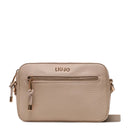 LIU JO Better Damen-Umhängetasche, umweltfreundlich, getrommelt, Taupe, AF3164