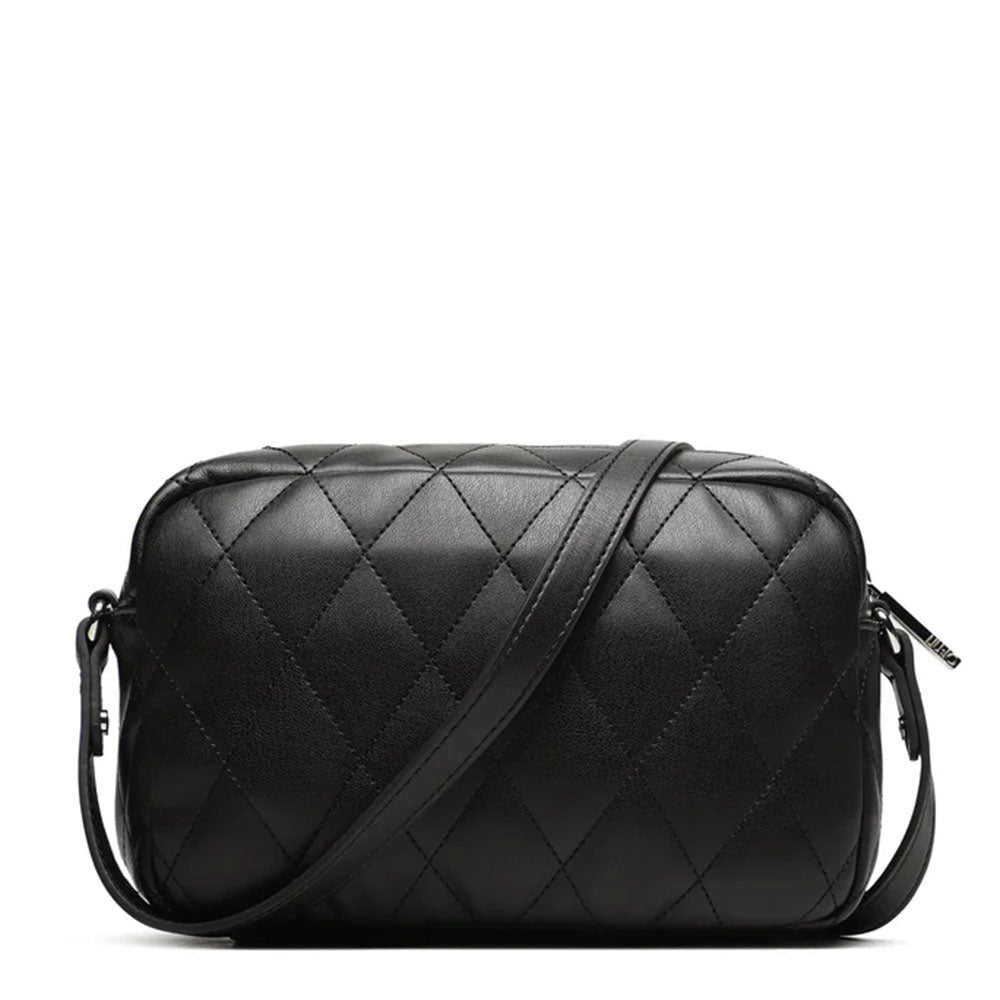 LIU JO Better Black Quilted Damen-Umhängetasche mit Charms