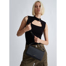 Baguette-Umhängetasche für Damen LIU JO Better Saffiano-Druck Schwarz