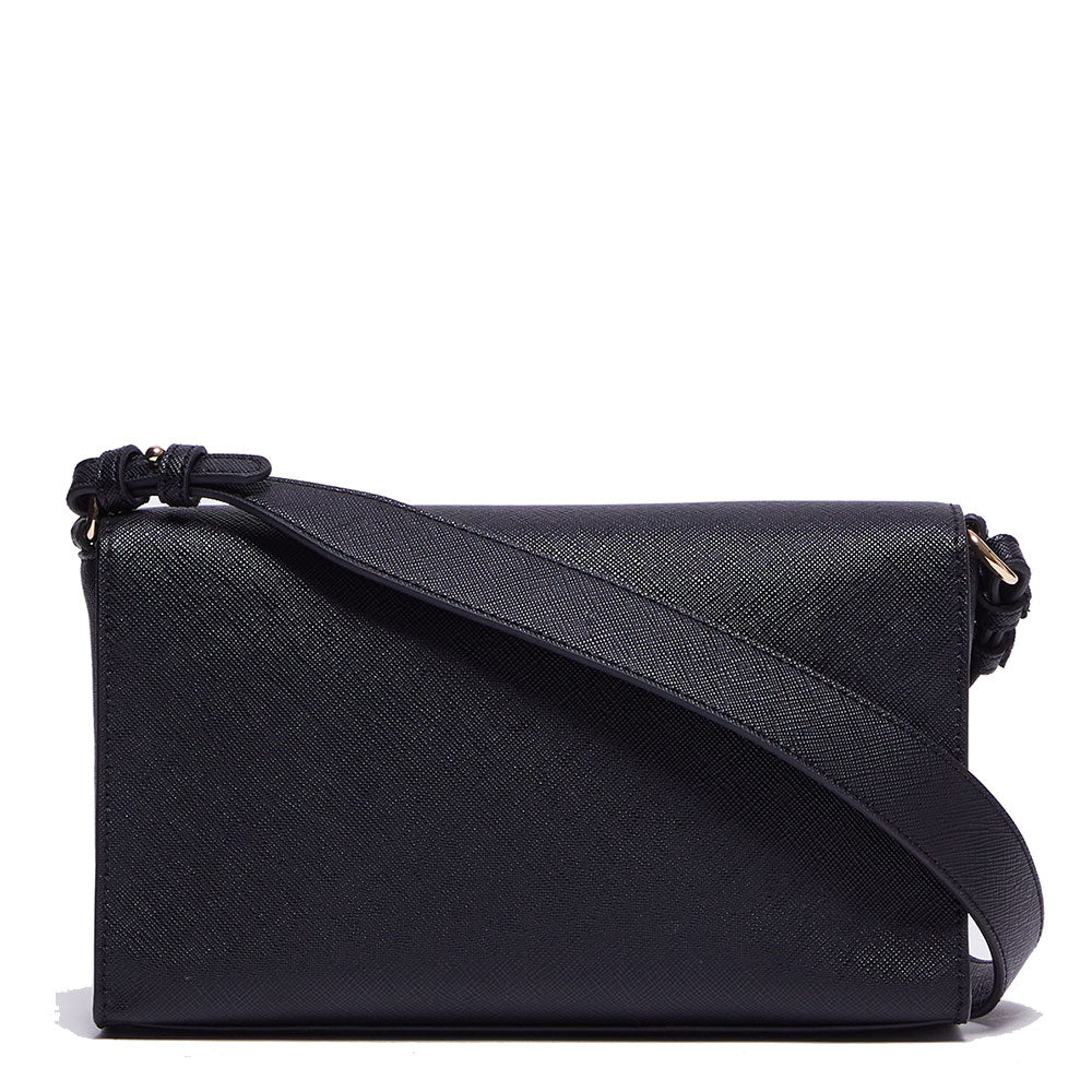 Baguette-Umhängetasche für Damen LIU JO Better Saffiano-Druck Schwarz