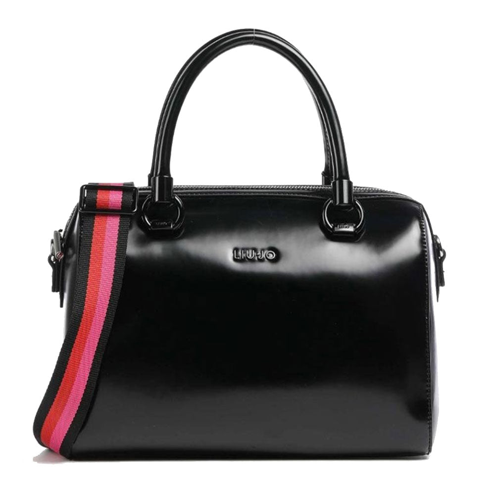 LIU JO Öko-nachhaltige Damenhandtasche mit Abriebeffekt Schwarz