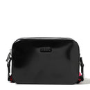 LIU JO Damen-Umhängetasche mit poliertem Schwarz-Effekt