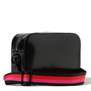 LIU JO Damen-Umhängetasche mit poliertem Schwarz-Effekt