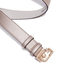 Damengürtel H 3,5 cm LIU JO Ökologisch nachhaltiger Hammerschlag-Effekt, Farbe Hellgold