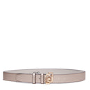 Damengürtel H 3,5 cm LIU JO Ökologisch nachhaltiger Hammerschlag-Effekt, Farbe Hellgold