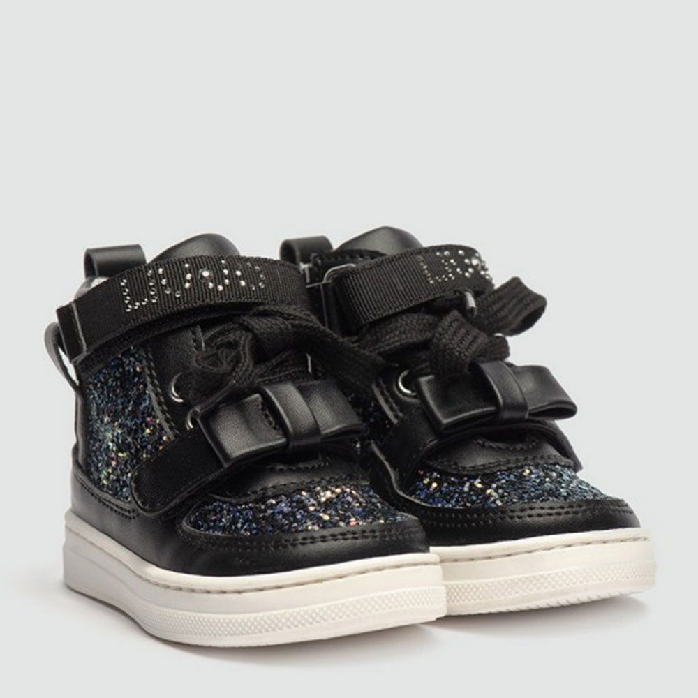 LIU JO Mädchenschuhe Alicia Linie 43 Schwarze Sneakers mit Glitzer