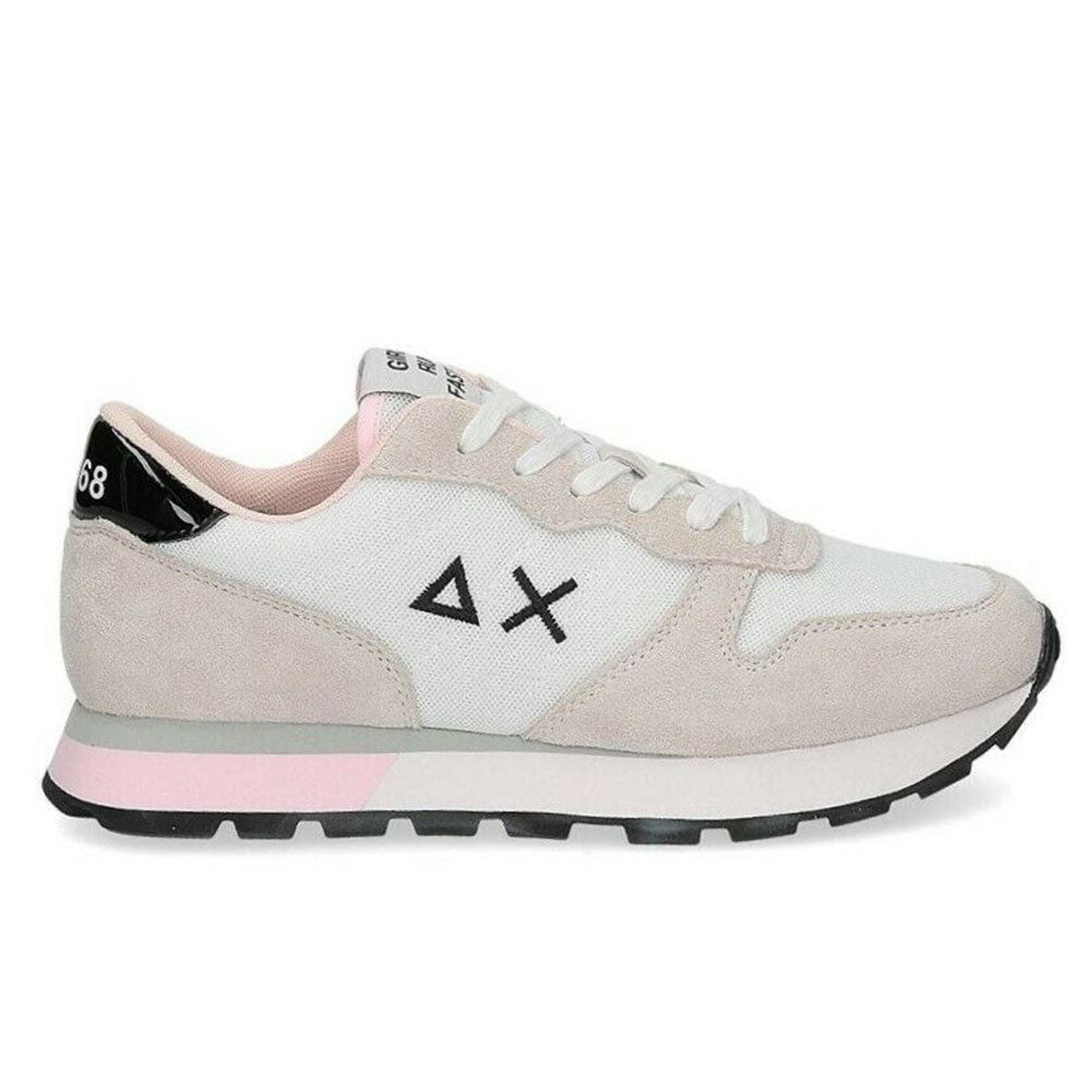 SUN68 Sneaker Running Big Ally Donna Pelle/Ecopelle Bianco Panna | Modello Z44215, Allacciatura Con Lacci, Stagione Autunno Inverno, Tacco 36