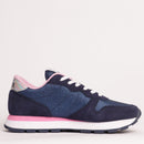 Scarpe Donna Sun68 Sneakers Ally Thin Glitter Colore Navy Blue