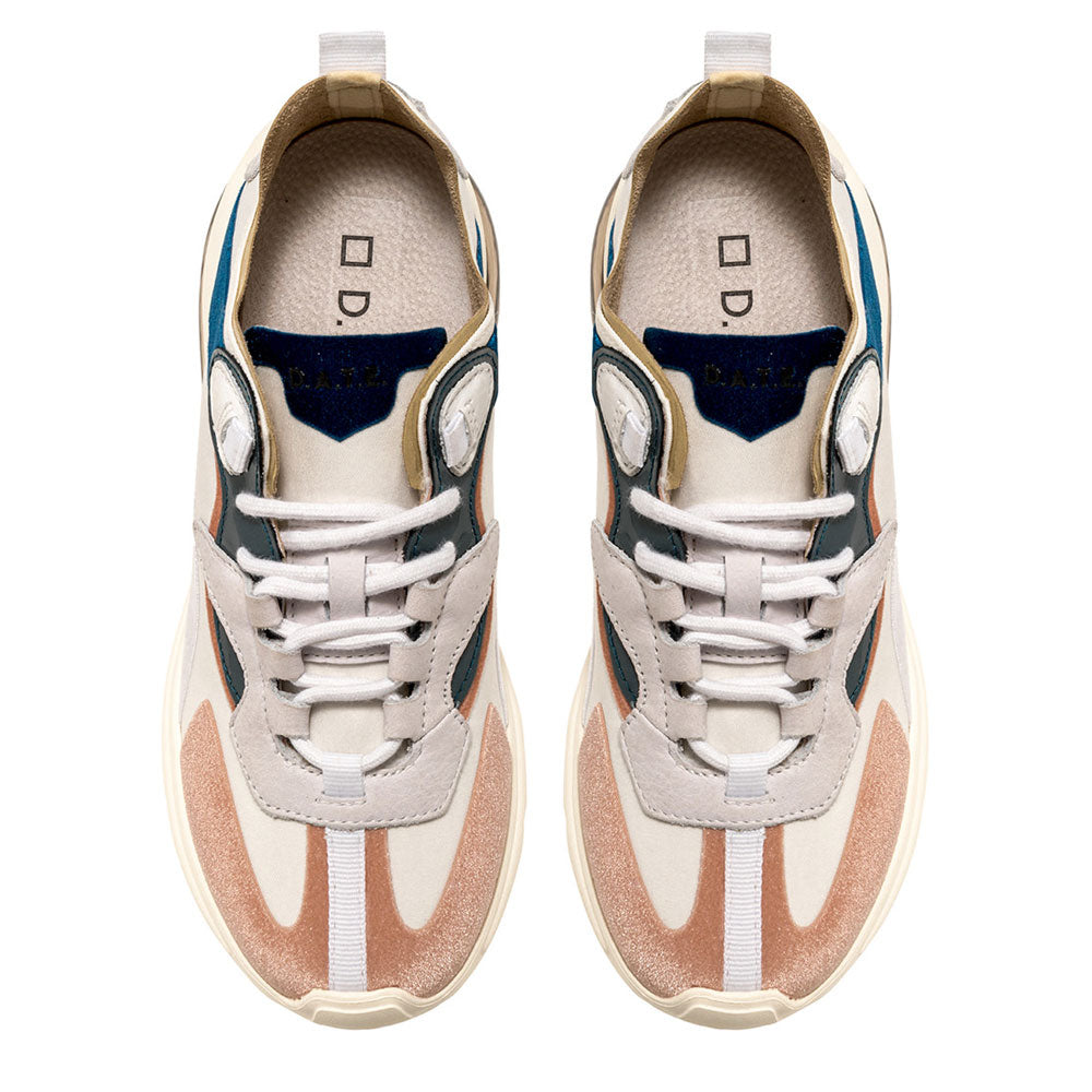Scarpe Donna D.A.T.E. Sneakers linea Aura Silk colore Bianco