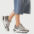 Scarpe Donna LIU JO Sneakers in Mesh Metalizzato e Glitter colore Black e White
