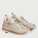 Scarpe Donna LIU JO Sneakers in Pelle stampa Animalier Rosa e Bianco