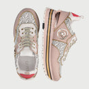 Scarpe Donna LIU JO Sneakers in Pelle stampa Animalier Rosa e Bianco