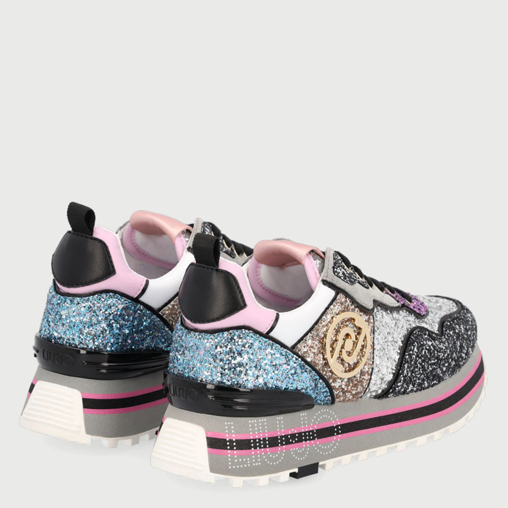 Scarpe Donna LIU JO Sneakers Platform Glitter Multicolor con Logo