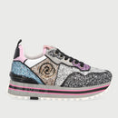 Scarpe Donna LIU JO Sneakers Platform Glitter Multicolor con Logo