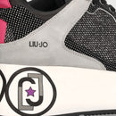 Scarpe Donna LIU JO Sneakers Maxi Platform in Suede e Mesh Glitter Silver
