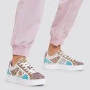 Damenschuhe LIU JO Sneakers mit mehrfarbigem Glitzer, Rosa, Silber und Türkis