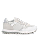 Damenschuhe LIU JO Sneakers aus Leder und Mesh in der Farbe Silber