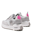 Scarpe Donna LIU JO Sneakers Platform in Mesh e Suede colore Grey