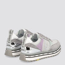 Scarpe Donna LIU JO Sneakers Platform in Mesh Glitterato e Suede colore Ciment