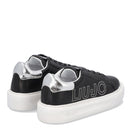 Scarpe Donna LIU JO Sneakers in Pelle Nera con Maxi Logo con Borchie