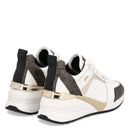 Scarpe Donna LIU JO Sneakers con Zeppa in Raso Bianco e Dettagli con Logo Monogram