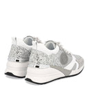 Scarpe Donna LIU JO Sneakers con Zeppa in Mesh e Lurex con Glitter Silver