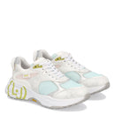 Scarpe Donna LIU JO Sneakers Running in Mesh colore Bianco e Argento