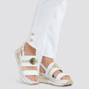 Scarpe Donna LIU JO Sandali Platform con Catena Gioiello colore Bianco