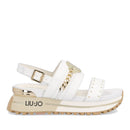 Scarpe Donna LIU JO Sandali Platform con Catena Gioiello colore Bianco