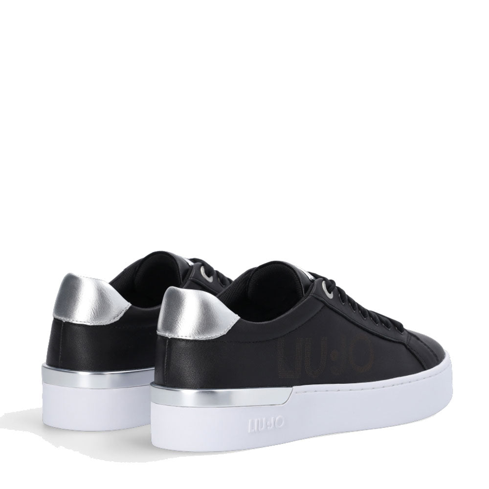 Liu Jo Sneakers Basse Donna Silvia 86 BF3005EX014 | Pelle Sintetica Nero, Modello Casual, Comode E Alla Moda