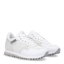 Damenschuhe LIU JO Wonder 01 Sneakers aus Leder und Brighty Mesh in Weiß