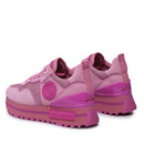 Damenschuhe LIU JO Maxi Wonder 52 Plateau-Sneaker aus Wildleder und Mesh Pink Ray